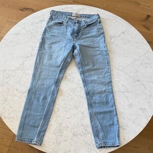 Everlane High Rise Ankle Jeans Size 27 Light Wash Straight Leg Denim NWOT